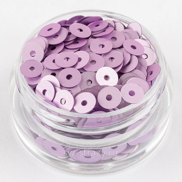 Пайетки 4 mm плоские (506W) Lilla ST 3 гр