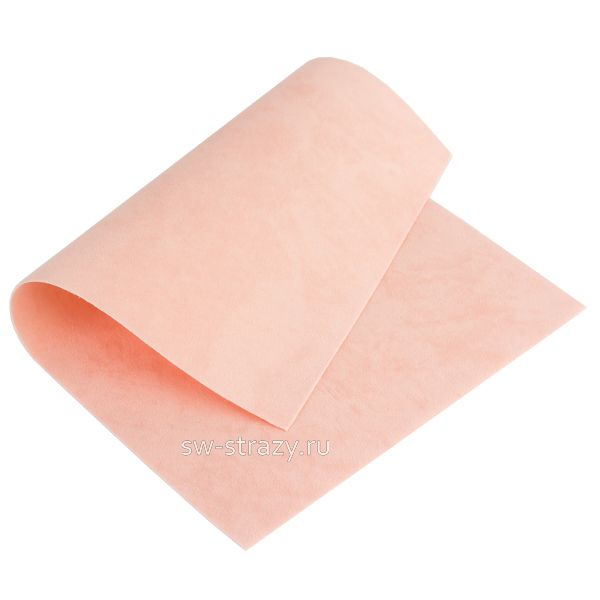 Замша искусств.двухсторон. 20х30 см св.персик (23741)