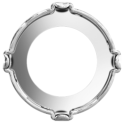 1681/S 12 mm 1PH20H Rhodium Plating