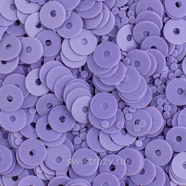 Пайетки плоские 4 мм лавандовые (3гр)