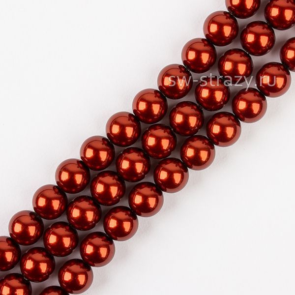 Round Pearl 1H 4 mm Dark Copper