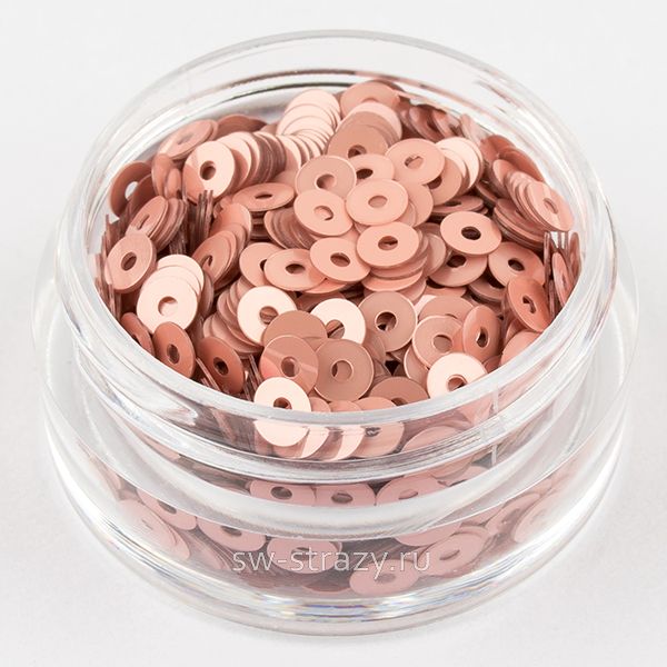 Пайетки 3 mm плоские (3029) Rosa Antico M2 3 гр