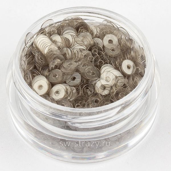 Пайетки 3 mm плоские (9112) Grigio Chiaro LU 3 гр