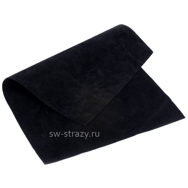 Замша искусств.двухсторон. 20х30 см черная (21883)