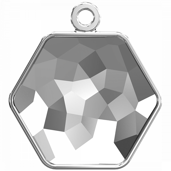 4683/J 7,8x8,7 mm Rhodium Plating (с одним ушком)