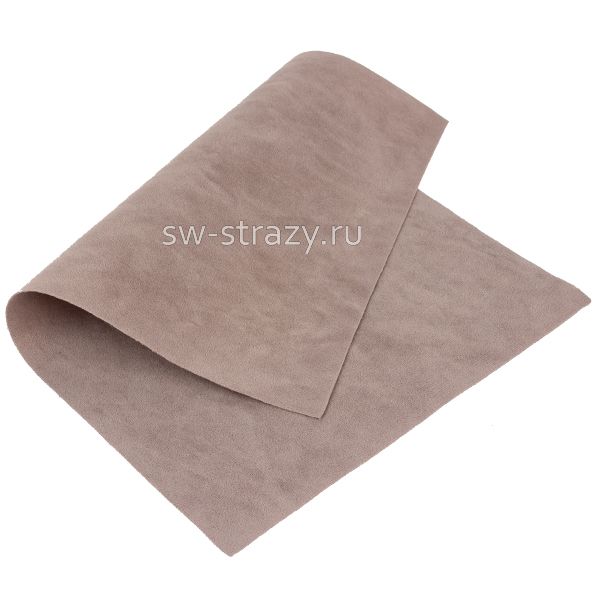 Замша искусств.двухсторон. 20х30 см св.какао (28683)