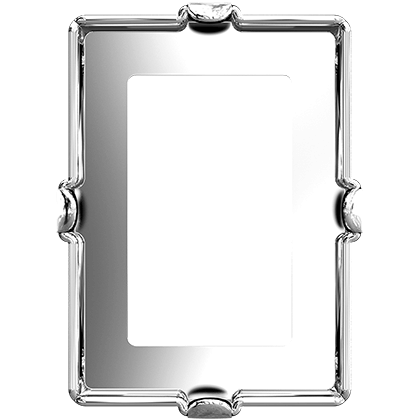 4527/S 8x6 mm 3PH2OH Rhodium Plating