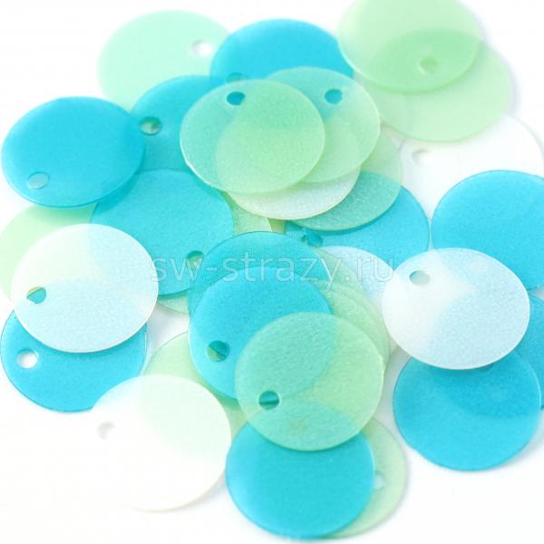 Микс пайеток 10 мм лагуна (1 гр)