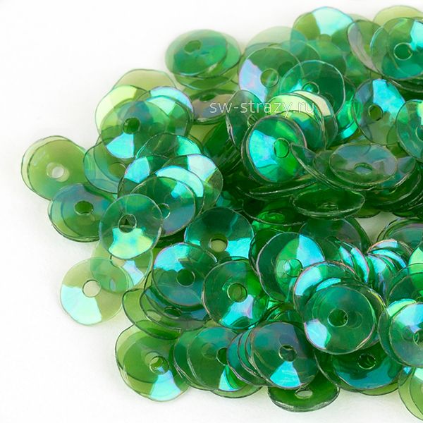 Пайетки 4 mm чаша (0122) Verde IR 3 гр