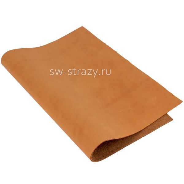 Кожа натуральная 21х30 см коньячный