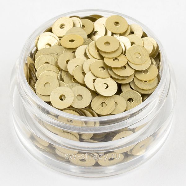 Пайетки 4 mm плоские (2060) Giallo Rigato PO 3 гр