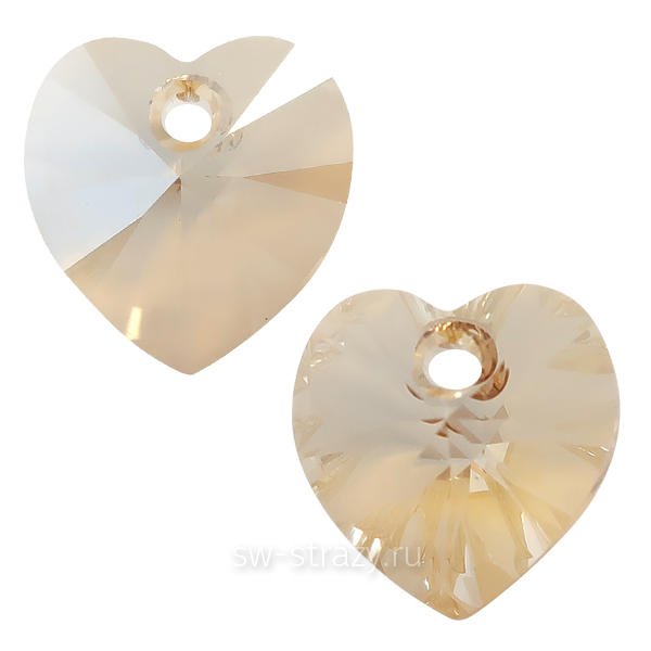 Кулоны 6228 18x17,5 mm Crystal Golden Shadow