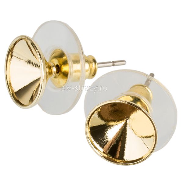 Основа под серьги-гвоздики 1088 SS 39 позолота SWK0217