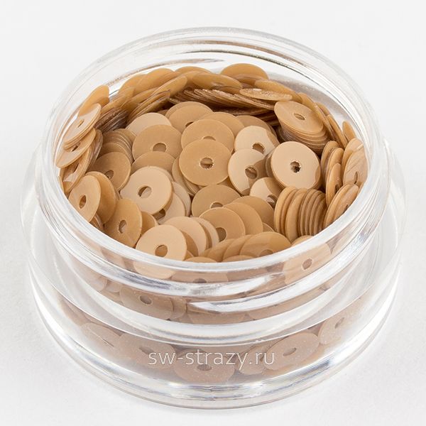 Пайетки 4 mm плоские (8234) Nocciola OP 3 гр