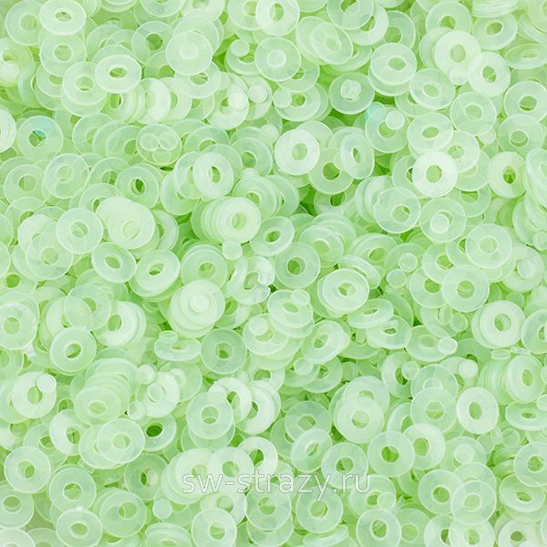 Пайетки плоские 2 мм mint green (3гр)