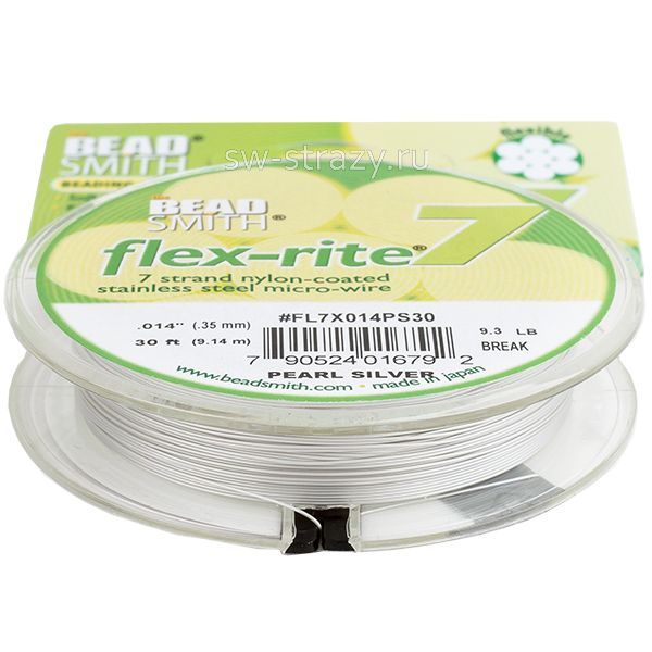 Тросик ювелирный на катушке FLEX-RITE7 Pearl Silver 0.35 мм FL7X014PS30