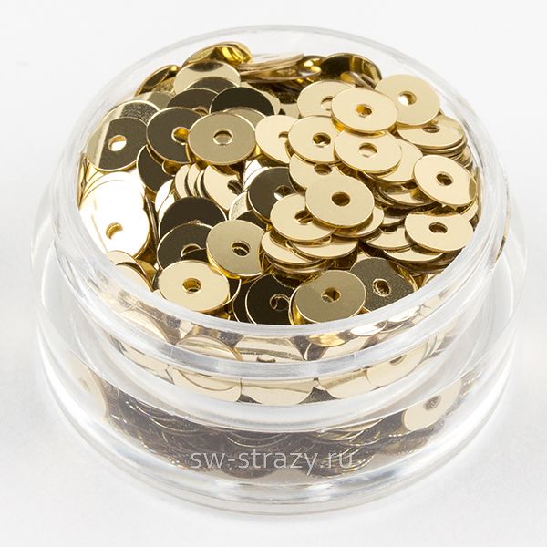 Пайетки 4 mm плоские (2001) Oro CHIARO MT 3 гр