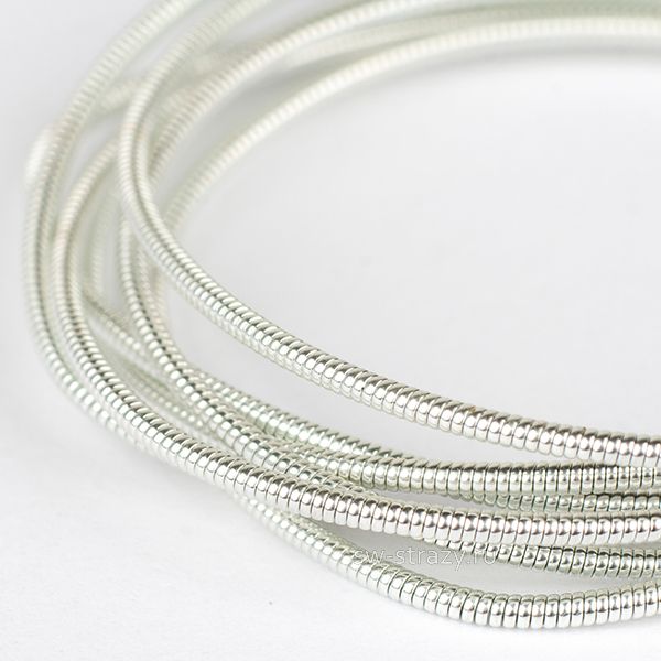 Канитель жесткая Серебряная 1,2-1,25 мм (5гр)