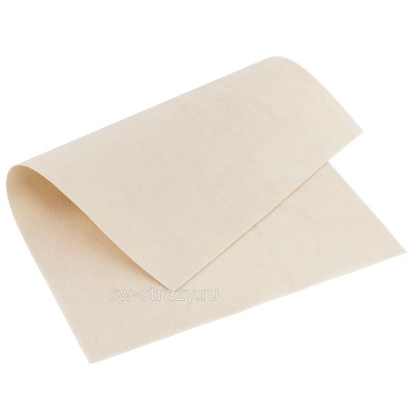 Замша искусств.двухсторон. 20х30 см св.бежевая (27484)