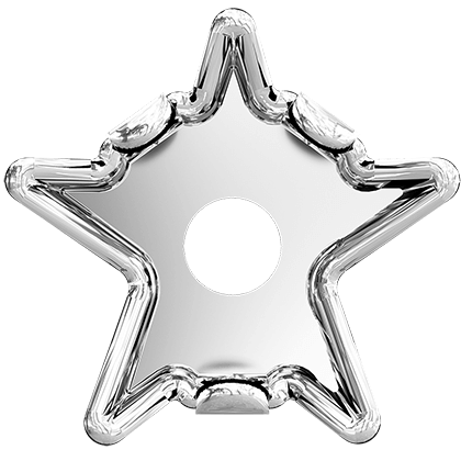 4745/S 10 mm 3PH20H Rhodium Plating