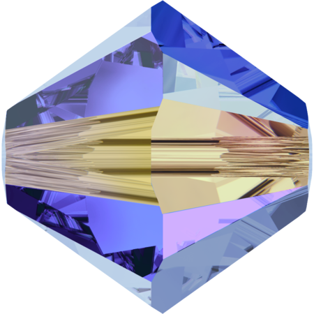 Бусины 5328 4 mm Sapphire AB 2X