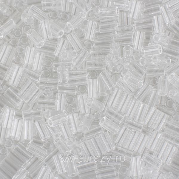 Бисер стеклярус 3 mm #0001 Прозрачный
