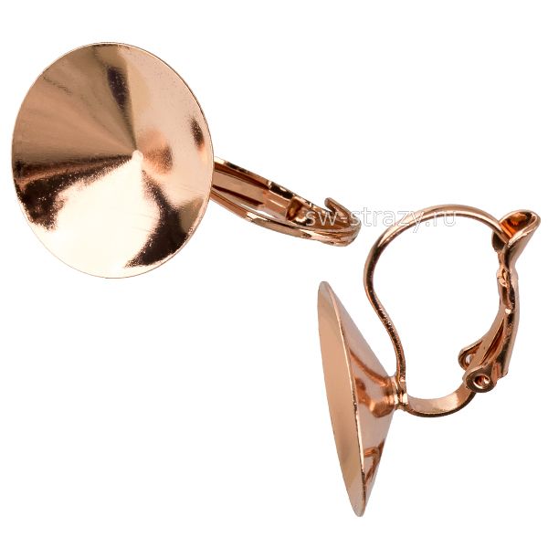 Основа под серьги 1122 18 мм розовое золото SWK0436