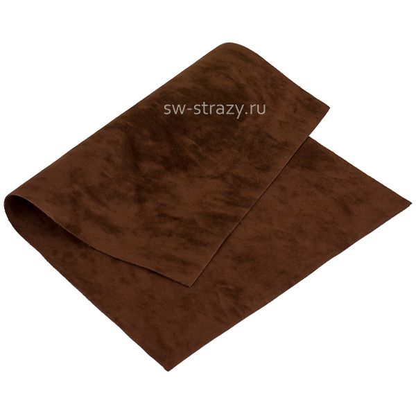 Замша искусств.двухсторон. 20х30 см коричневая (22917)