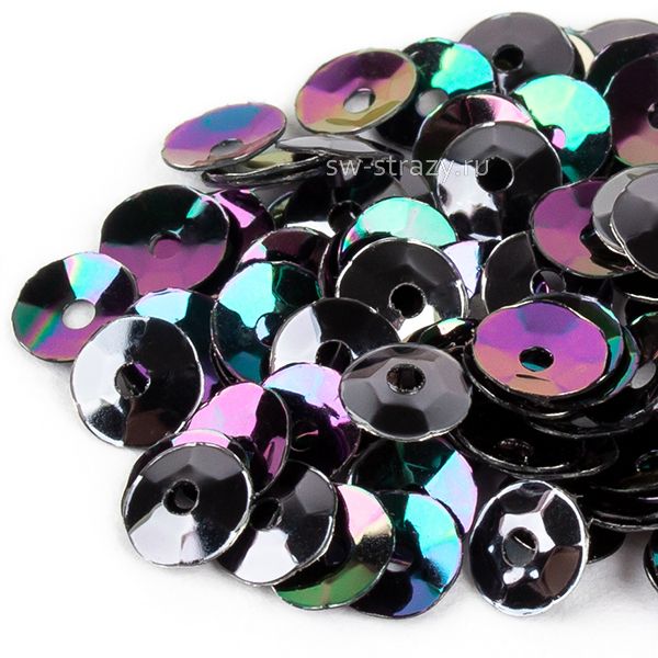 Пайетки 4 mm чаша (9275) Grigio MI 3 гр