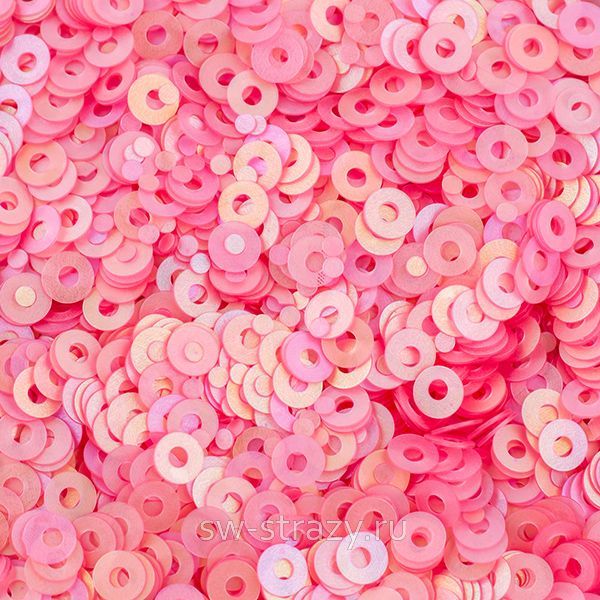 Пайетки плоские 2 мм matte melon red (3гр)