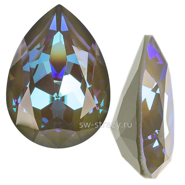 Кристаллы 4320 18x13 mm Crystal Army Green Delite