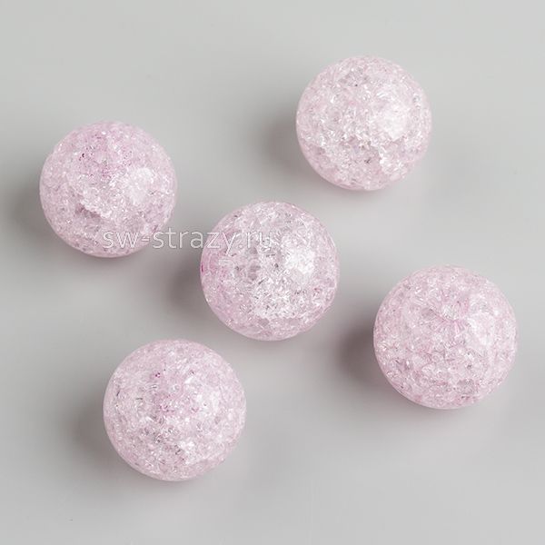 Бусина из кварца d=8 мм розово-сиреневая