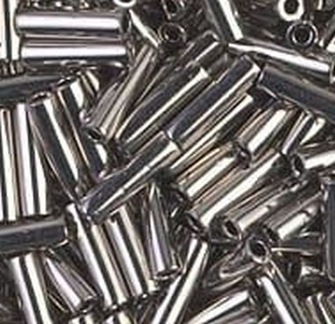 Стеклярус 6x1,7 mm 190 Nickel Plated