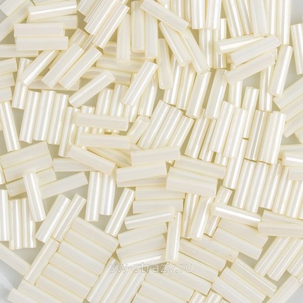Стеклярус 6x1,7 mm 594 Cream Ceylon