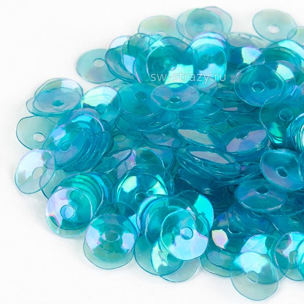 Пайетки 3 mm чаша (0119) Azzurro IR 3 гр