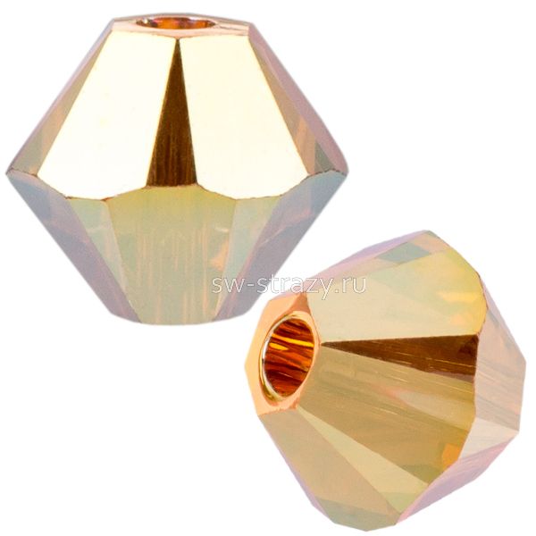 Бусины 5328 4 mm Crystal Metallic Sunshine 2X