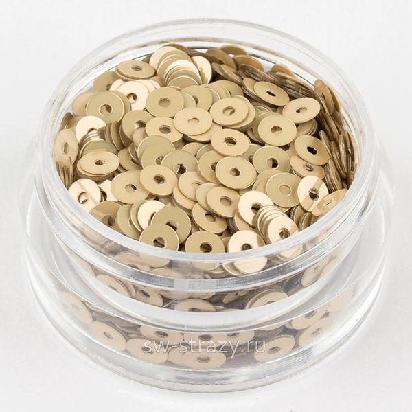 Пайетки 3 mm плоские (8109) Champagne M2 3 гр
