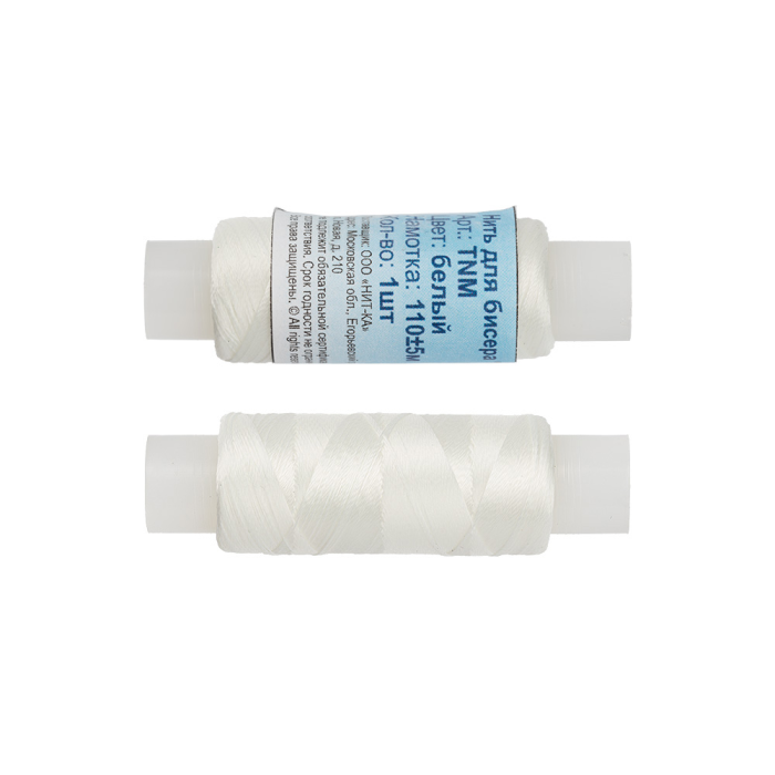 Нитки для бисера TYTANIUM 0,1мм белый