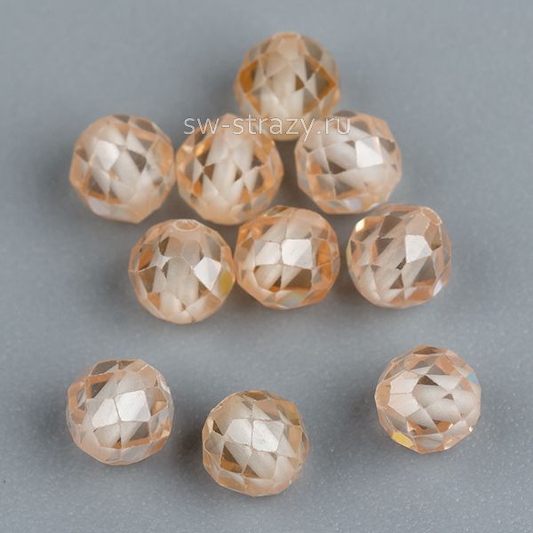 Бусина граненая из циркона 4 мм золотисто-бежевая