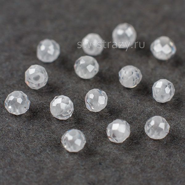 Бусина граненая из циркона 2 мм прозрачная