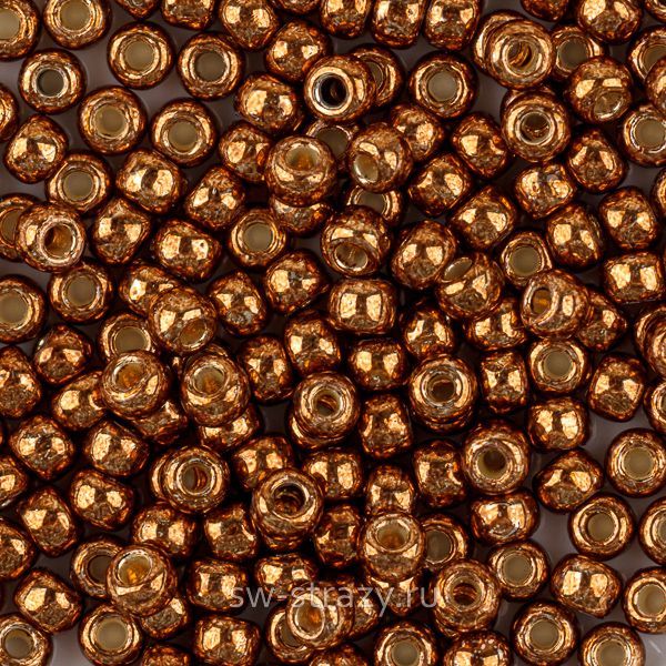 Бисер круглый 8/0 #0594PF Permanent Finish Гальванизированный коричневый