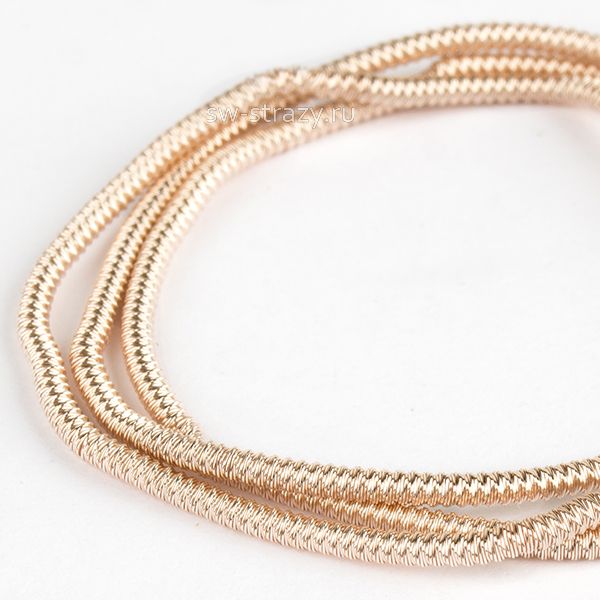 Канитель витая розовое золото 1,5 мм (5гр)*