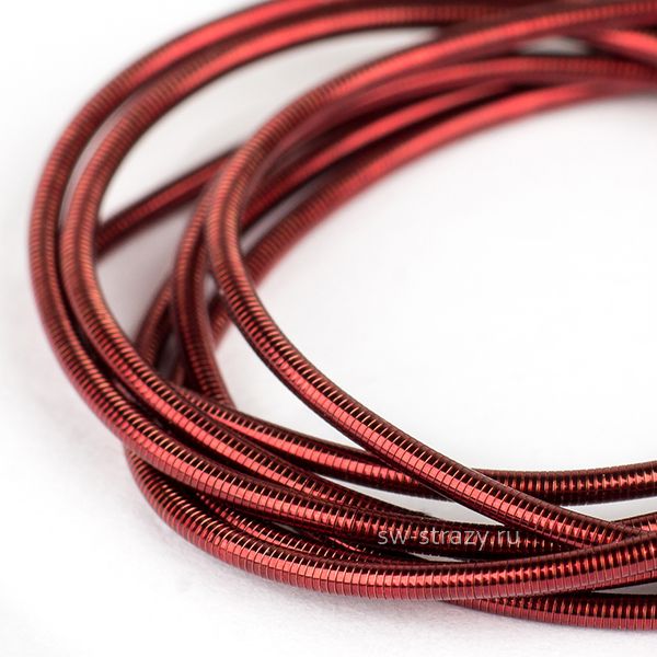 Канитель мягкая Бургундская с блеском 1 мм (5гр)