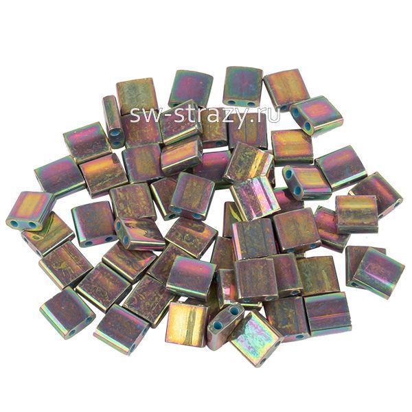 Бисер TILA 5х5х1,9 mm (TL1898) Opaque Purple Gray Rainbow Luster