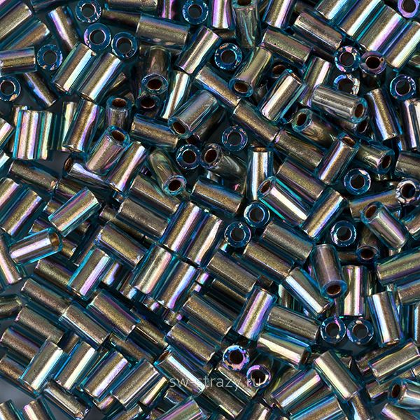 Бисер стеклярус 3 mm #0995 Внутренняя позолота, морская вода