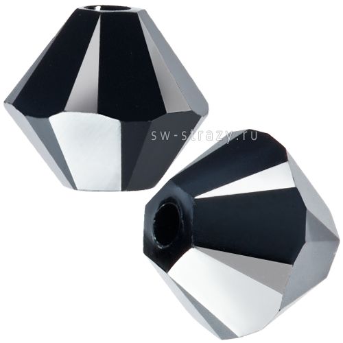 Бусины 5328 4 mm Jet Hematite