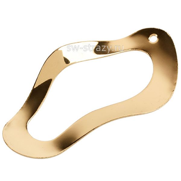 Подвеска Асимметричный овал 41х21 позолота*