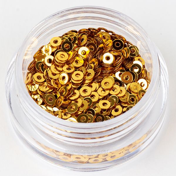 Пайетки 2 mm плоские (2011) Oro MT 3 гр