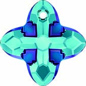 Кулоны 6868 14 mm Aquamarine Metallic Blue Z