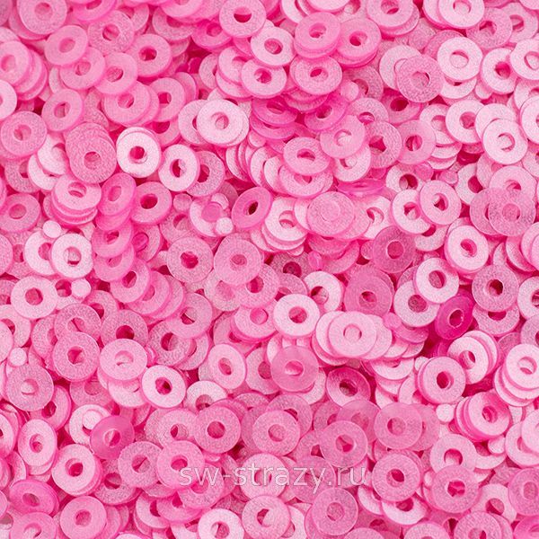 Пайетки плоские 2 мм rose color (3гр)